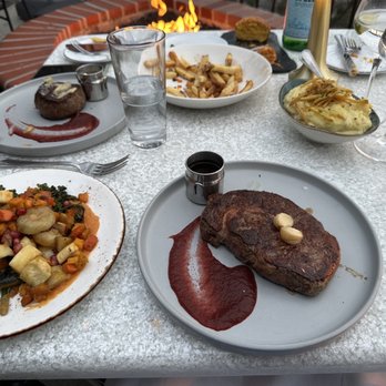 Orange Hill Restaurant & Events - RIBEYE 14oz FILET MIGNON 8oz Honey Roasted Root Vegetables 50/50 Mashed - Steakhouses Near Me - Orange, California