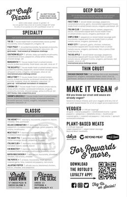 Menu photo 2 Rotolo's Craft & Crust Shreveport, LA Menu photo 2 Rotolo's Craft & Crust Shreveport, LA