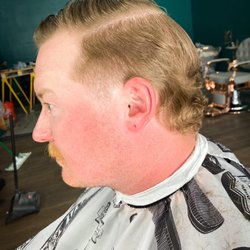 Rose Hill Barber - Side part mullet by Nicci