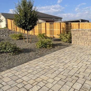 Creative Gardens - Installed rock n trellises. Added a garbage wall so the neighbors don't have to stare at green garbage cans. - Landscaping Near Me - Sparks, Nevada