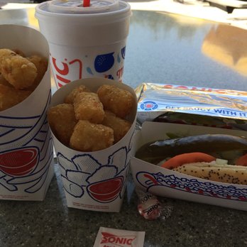 Sonic Drive-In - Chicago Dog with Tots - Burgers Near Me - Woodland, California Sonic Drive-In - Chicago Dog with Tots - Burgers Near Me - Woodland, California
