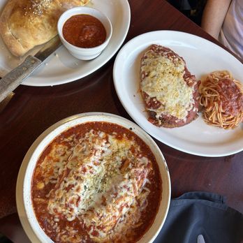 Spazo Restaurant & Bar - Pepperoni calzone lunch size, manicotti lunch size, chicken Parmesan with spaghetti and marinara sauce lunch size. - Italian Near Me - Allen, Texas Spazo Restaurant & Bar - Pepperoni calzone lunch size, manicotti lunch size, chicken Parmesan with spaghetti and marinara sauce lunch size. - Italian Near Me - Allen, Texas