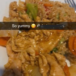 Amazing chicken fried rice and teriyaki chicken i shared as well.