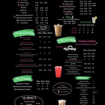 Bada Beano Espresso - Main Menu - Coffee & Tea Near Me - Freeport, Florida