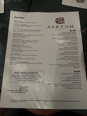 Menu photo 1 Aaktun Clayton, NC