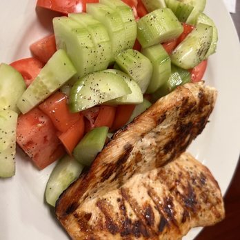 Sofia Grill - grilled chicken, cucumber and tomato salad - Bulgarian Near Me - Des Plaines, Illinois