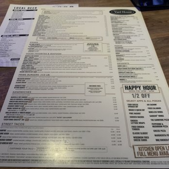 Yard House - Menu - Bars Near Me - Boston, Massachusetts Yard House - Menu - Bars Near Me - Boston, Massachusetts