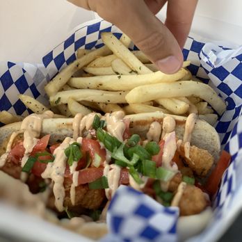 Trap Kitchen PDX - Damn good sandwich! The rich girl, a lobster and shrimp po boy. - Barbeque Near Me Trap Kitchen PDX - Damn good sandwich! The rich girl, a lobster and shrimp po boy. - Barbeque Near Me
