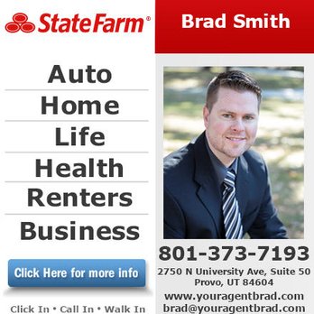 Brad Smith - State Farm Insurance Agent - Ad powered by: YPC Media - Insurance Near Me - Bluffdale, Utah Brad Smith - State Farm Insurance Agent - Ad powered by: YPC Media - Insurance Near Me - Bluffdale, Utah
