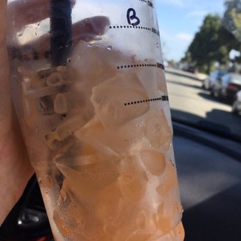 Leaf N Cream - Half of it was ice - Bubble Tea Near Me - Tustin, California