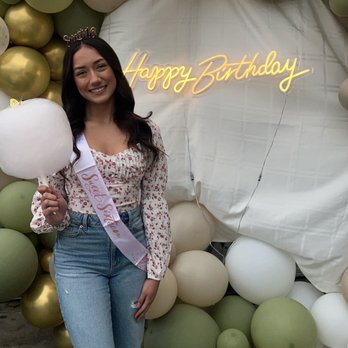 Candy Cloud Cart - Birthday Girl with her Cotten Candy! - Caterers Near Me