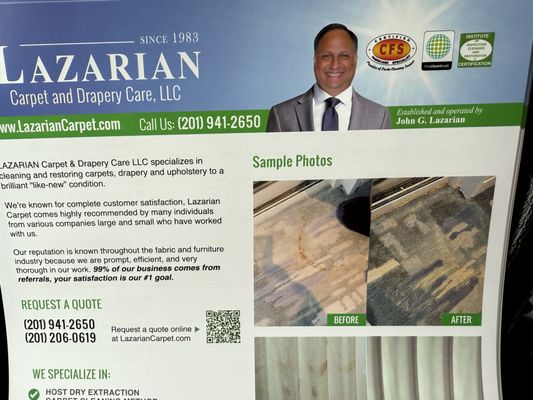 Lazarian Carpet & Drapery Care