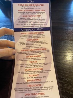 Menu photo 8 Bar-Bill East Rochester, NY Menu photo 8 Bar-Bill East Rochester, NY