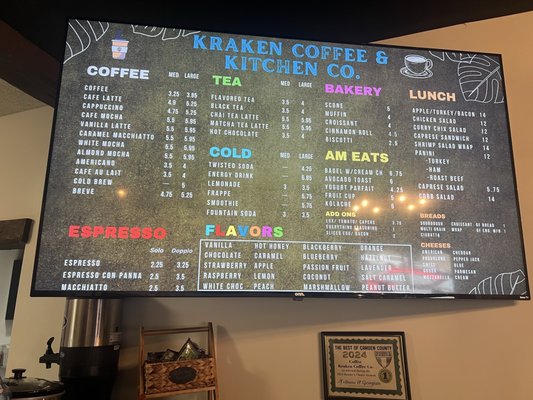 Menu photo 1 Kraken Coffee & Kitchen St. Marys, GA Menu photo 1 Kraken Coffee & Kitchen St. Marys, GA
