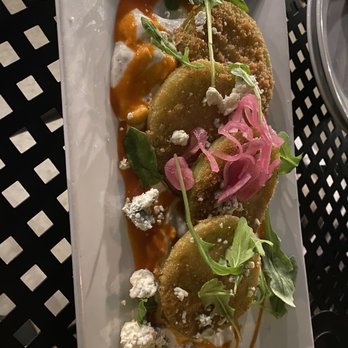 Copper Crown - Buffalo Fried green tomatoes - New American Near Me - Asheville, North Carolina Copper Crown - Buffalo Fried green tomatoes - New American Near Me - Asheville, North Carolina