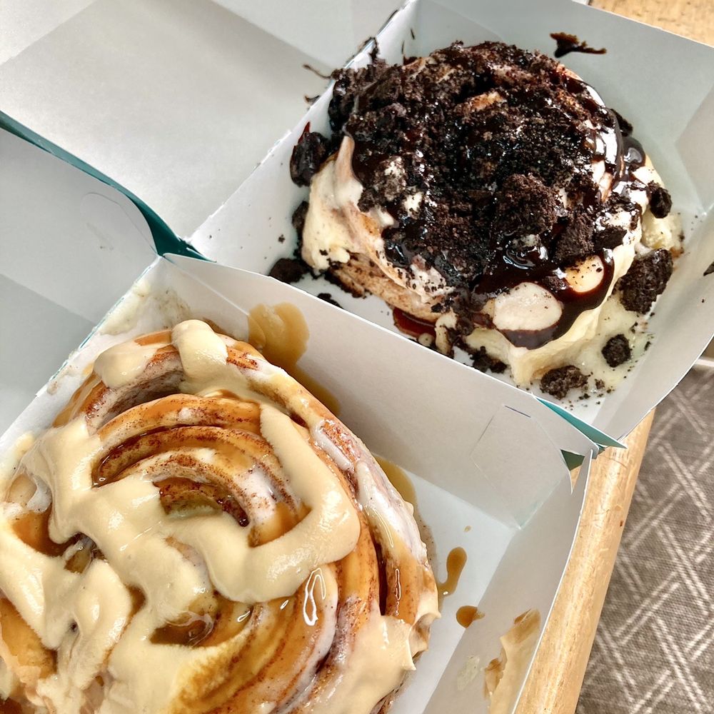 Cinnabon - a pastry in a box and a pastry in a box - Bakeries Near Me - Elmhurst, New York