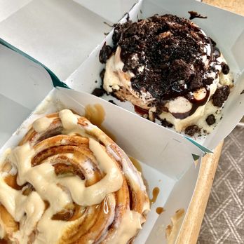 Cinnabon - a pastry in a box and a pastry in a box - Bakeries Near Me - Elmhurst, New York