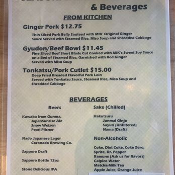 Ramen Mik - Menu as of 5/6/2024 - Ramen Near Me - Escondido, California Ramen Mik - Menu as of 5/6/2024 - Ramen Near Me - Escondido, California
