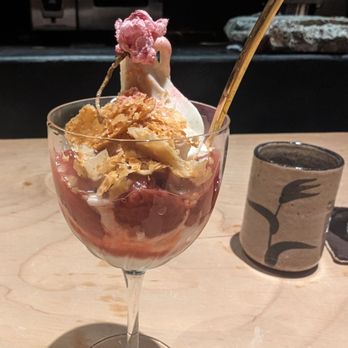 Odo - Desert with ice cream and strawberries - Japanese Near Me - New York, New York Odo - Desert with ice cream and strawberries - Japanese Near Me - New York, New York