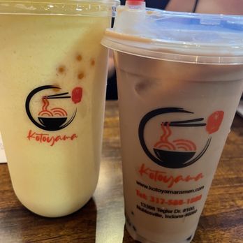 Kotoyama Ramen - Mango milkshake and tiramisu boba - Ramen Near Me - Noblesville, Indiana