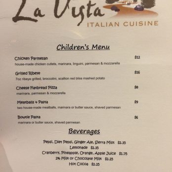 La Vista - Children's Menu - Italian Near Me - Lincoln, New Hampshire La Vista - Children's Menu - Italian Near Me - Lincoln, New Hampshire