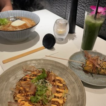 Ukiyo - Tonkotsu ramen, okonomiyaki, corn cob, I love you so matcha - Ramen Near Me - Savannah, Georgia