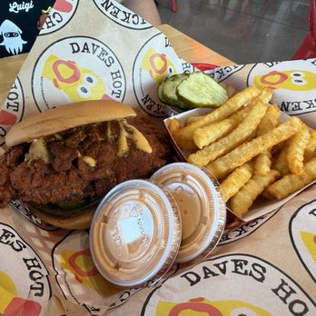 Dave's Hot Chicken - #Dave's #4 1 Slider with Fries - Halal Near Me - Edmond, Oklahoma