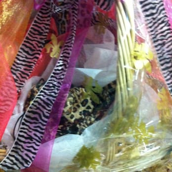 Bardwell's Florist - How they packaged the jewelry inside my basket. Velvet leopard pouches so cute! - Florists Near Me - Sun Valley, California