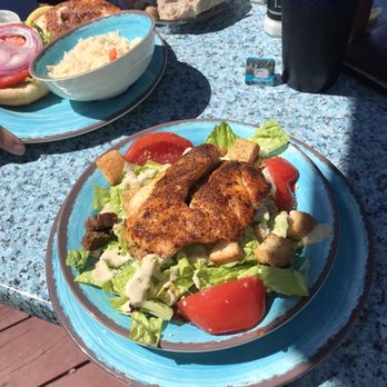 Paradise Found Restaurant and Bar - Caesar salad with blackened grouper - Seafood Near Me - Goodland, Florida