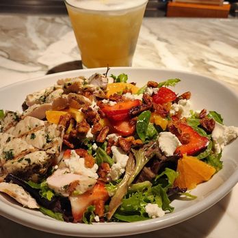 The Vig Fillmore - Vig salad with chicken and apple cider vinegarette with a Makers Mark whiskey sour to wash it down. - New American Near Me - Phoenix, Arizona The Vig Fillmore - Vig salad with chicken and apple cider vinegarette with a Makers Mark whiskey sour to wash it down. - New American Near Me - Phoenix, Arizona