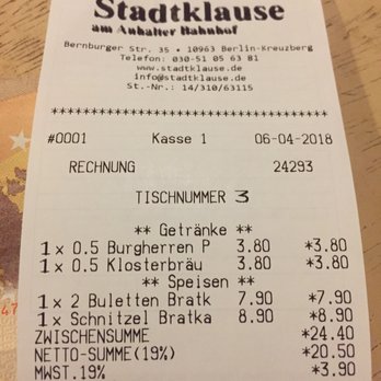 Stadtklause - German Near Me - Berlin, BE