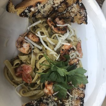 The Republic Kitchen + Bar - Shrimp with bacon and pecan pesto over linguine with brioche toast! - Sports Bars Near Me - Leander, Texas The Republic Kitchen + Bar - Shrimp with bacon and pecan pesto over linguine with brioche toast! - Sports Bars Near Me - Leander, Texas