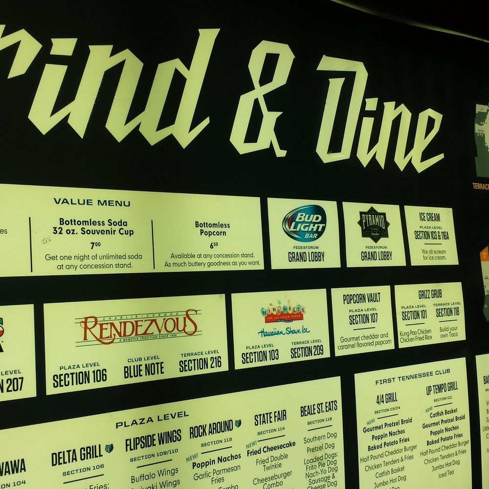 FedEx Forum - Loved the board of dining options - Stadiums & Arenas Near Me - Memphis, Tennessee