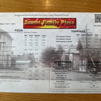 Sunset Family Pizza - Menu front Sept 2023 - Pizza Near Me - Gold Beach, Oregon Sunset Family Pizza - Menu front Sept 2023 - Pizza Near Me - Gold Beach, Oregon