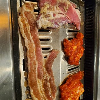 K BBQ - Pork belly, marinated pork rib (garlic and spicy) - Barbeque Near Me - Austin, Texas