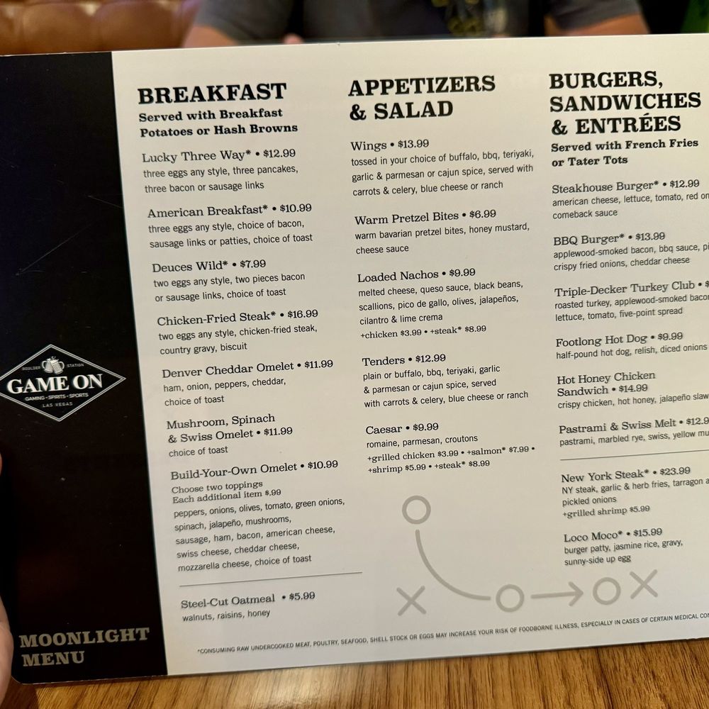 Game On - 08.31.24 Food menu - Sports Bars Near Me - Las Vegas, Nevada