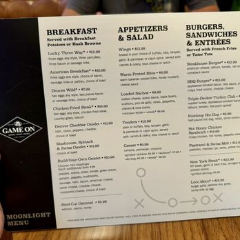 Game On - 08.31.24 Food menu - Sports Bars Near Me - Las Vegas, Nevada