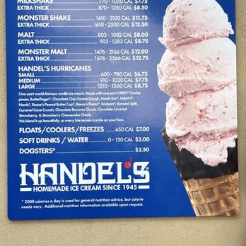 Handel's Homemade Ice Cream - Menu - Ice Cream & Frozen Yogurt Near Me - Glendora, California