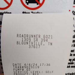 Roadrunner Markets - Reciept