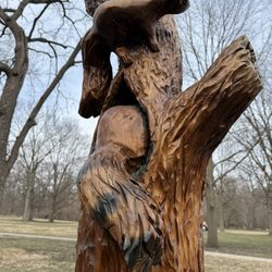 Brookside Park - Part of the carving by Gary Keenan