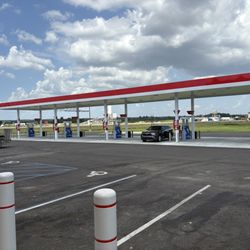 Right There - View of 14 fuel dispensers in front of facility