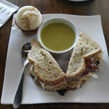 Marilyn's Bakery - The box lunch - I had the club sandwhich, asparagus soup, and a carrot cake cupcake, all for $9. And everything was delicious. - Bakeries Near Me - Hobart, Indiana Marilyn's Bakery - The box lunch - I had the club sandwhich, asparagus soup, and a carrot cake cupcake, all for $9. And everything was delicious. - Bakeries Near Me - Hobart, Indiana
