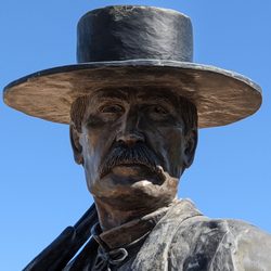 The Wyatt Earp House - Statue of Wyatt Earp at the The Wyatt Earp House