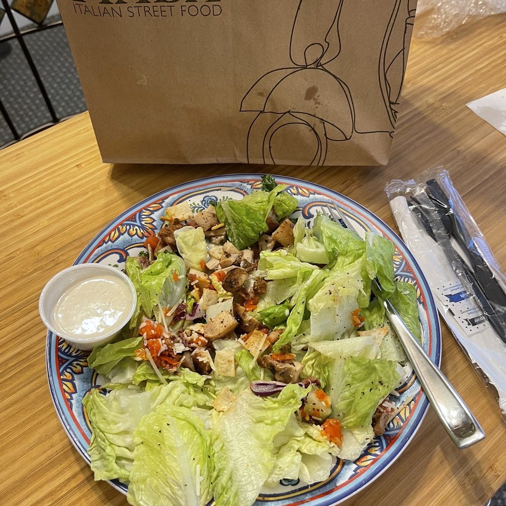 Piada Italian Street Food - A lot of lettuce and a decent amount of chicken and little else - Italian Near Me - Kettering, Ohio Piada Italian Street Food - A lot of lettuce and a decent amount of chicken and little else - Italian Near Me - Kettering, Ohio