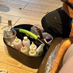 Jolly Nails & Spa - Unsanitized nail supplies being used