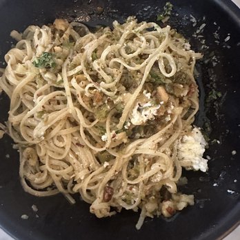 The Cooks' House - Linguini with pesto and goat cheese - New American Near Me - Traverse City, Michigan