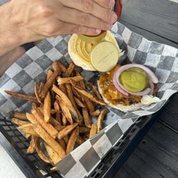 Robinhood Brewing - Burger and Fries