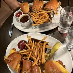 French dip and chicken sandwich