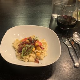 Homemade pasta with pancetta Homemade pasta with pancetta