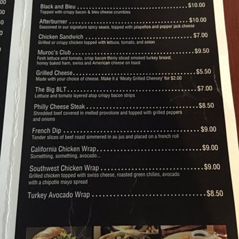 Club Muroc - The Lunch Menu - American Near Me - Edwards AFB, California Club Muroc - The Lunch Menu - American Near Me - Edwards AFB, California